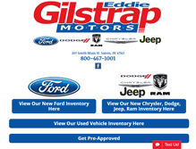 Tablet Screenshot of eddiegilstrapmotors.com